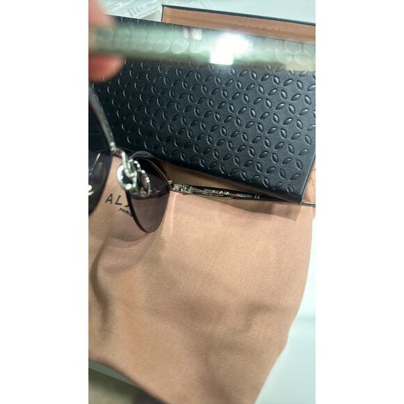 ALAÏA 61mm Cat Eye Sunglasses silver blue - Picture 10 of 12